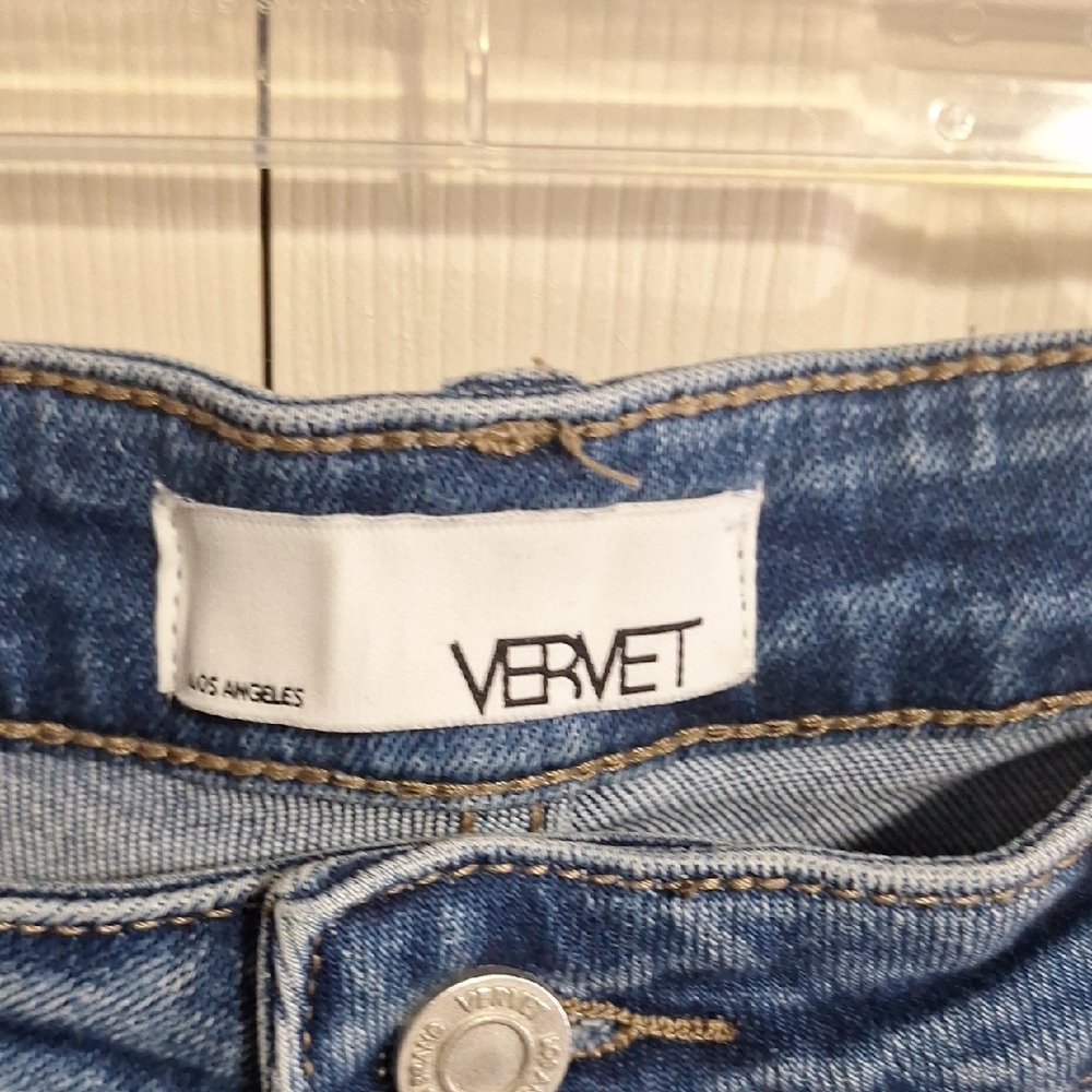 Vervet Los Angeles Trendy Light Blue Distressed Ankle Jeans-30 - Picture 2 of 7